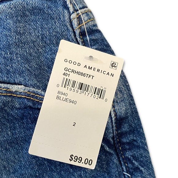 GOOD AMERICAN Classic High Waist Raw Ankle Jeans Size 2 NWT - Picture 9 of 9